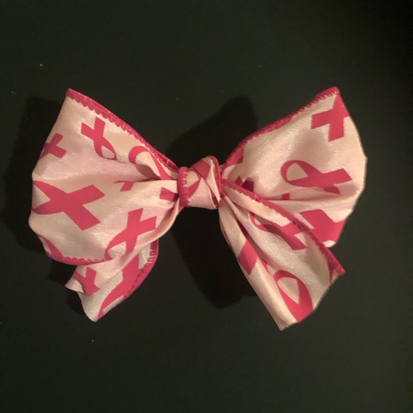 Breast Cancer Awareness Ribbon Hair clip. - Picture 2 of 2
